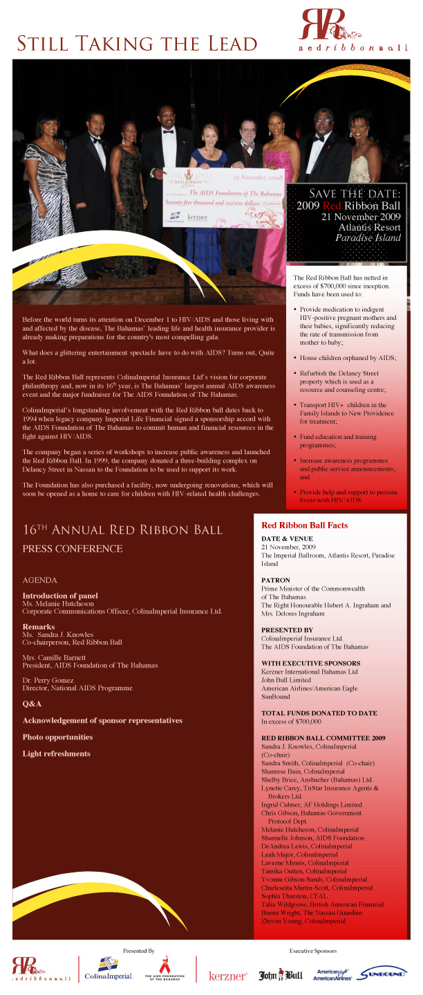 Advertisment on Bahamas Press – Red Ribben Ball | Bahamaspress.com