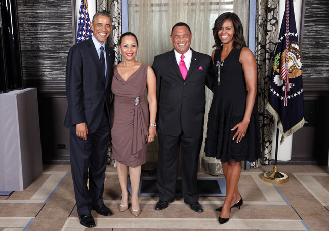 The Christies meet the Obamas at dinner in New York ....