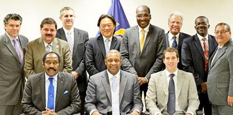 The CONCACAF Finance Committee when it was formed in December 2012.