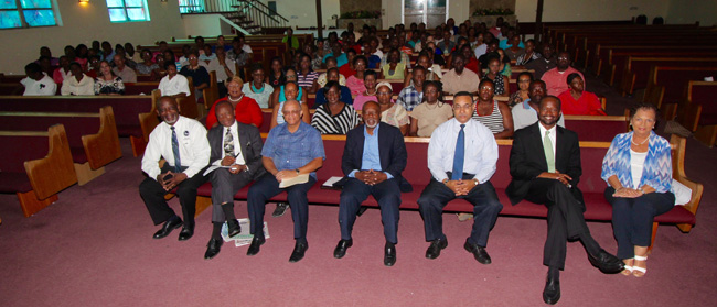 Temple Christian School staff learns about disaster preparedness and Safety Policy Implementation. (BIS photo/Kristaan Ingraham)