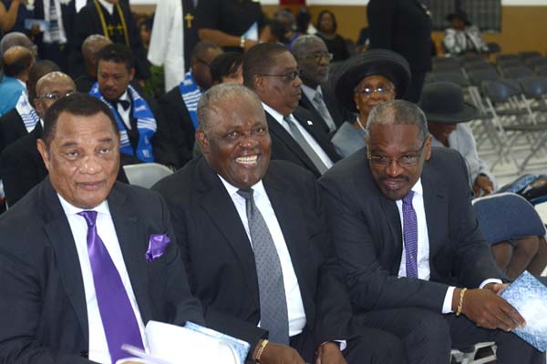 Prime Minister Rt. Hon. Perry Christie, Mr. Hubert Ingraham and Leader of the Opposition Dr. Hubert Minnis.