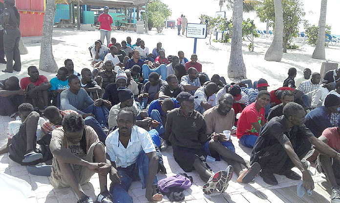 More than 100 illegal Haitian Migrants apprehended on Eleuthera. Is this why there are no jobs, spaces in the classroom or beds in the hospital in the Bahamas?