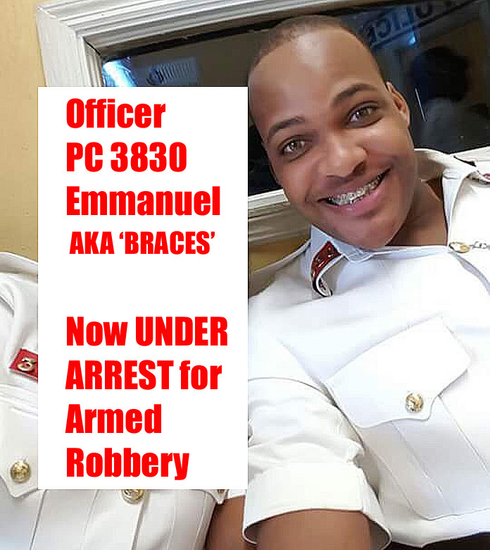 PC 3830 Emmanuel AKA "BRACES" under arrest.