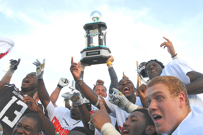 Western Michigan Broncos wins the POPEYES BOWL in Nassau Bahamas