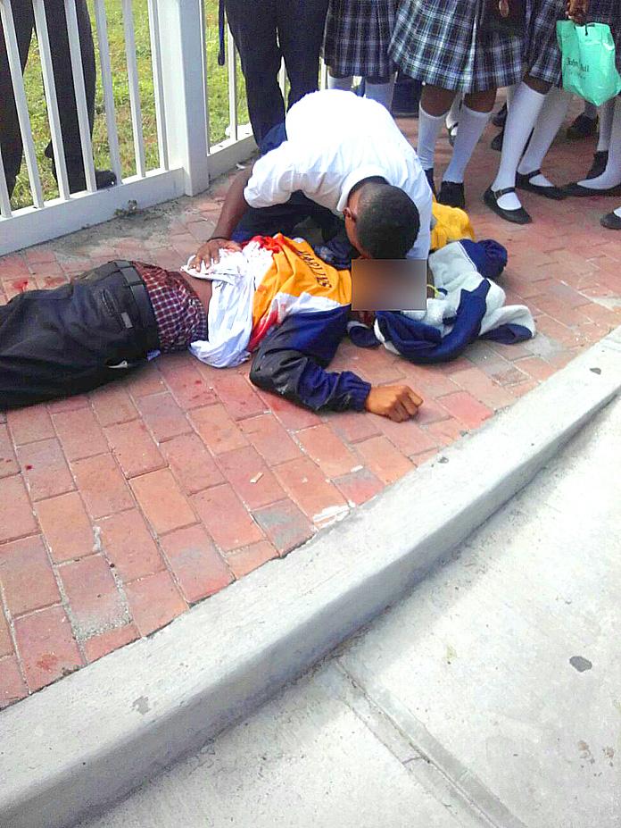 Doris Johnson Student stabbed to death on Prince Charles Drive opposite Blanco Bleach.