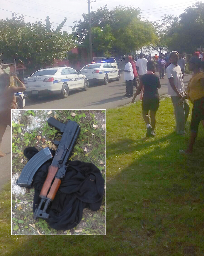 Police in Montell Heights today after they caught a man known to them with an AK-47 shooting down people in the streets!