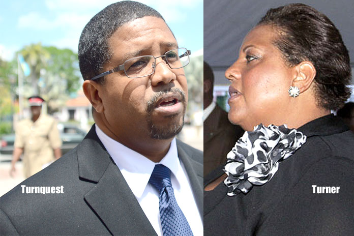 MP for East End Peter Turnquest and Loretta Butler-Turner.