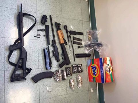 Guns found in the Customs Station in Freeport.