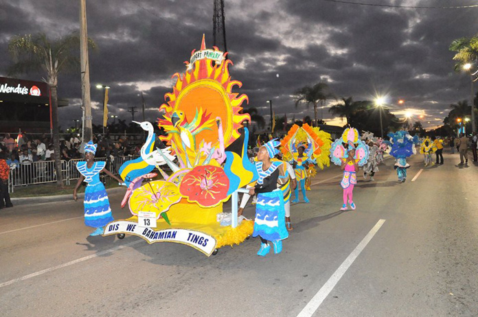 ALL COLOURS AND SIZES - The 17th Annual City of Freeport Council Junior Junkanoo Parade, held in Freeport on Saturday, had 27 participating schools from Grand Bahama and Bimini. For the first time bleacher seating was offered free of charge to the general public. Shown is a member of one of the many pre-schools from the parade. (BIS Photo/Vandyke Hepburn)