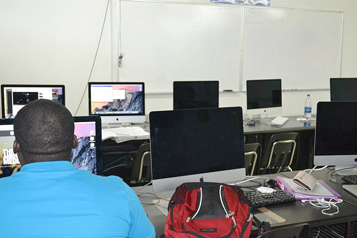 Thirty new Mac computers installed in the School of Communication and Creative Arts. 