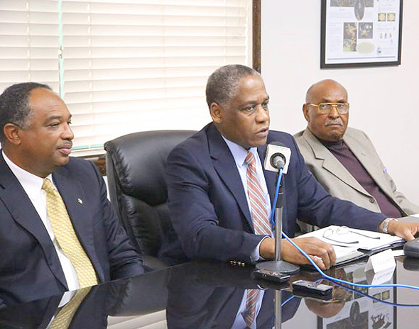 Chairman of HCA Review Committee, Dr. Marcus Bethel also spoke about an "agreement to modernize the Grand Bahama International Airport and pursue options to lower cost of airlift (e.g., under a public/private partnership agreement)" — at Ministry for Grand Bahama.