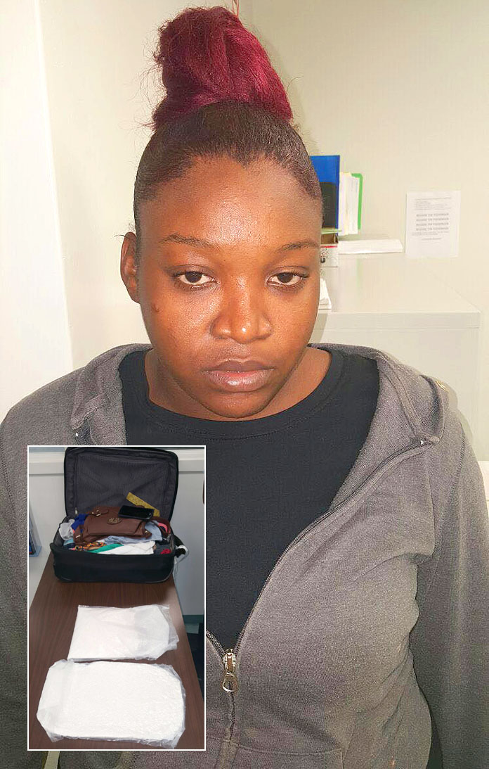 21-year-old Alexanderia Franks Guilty and gets two years for cocaine trafficking.