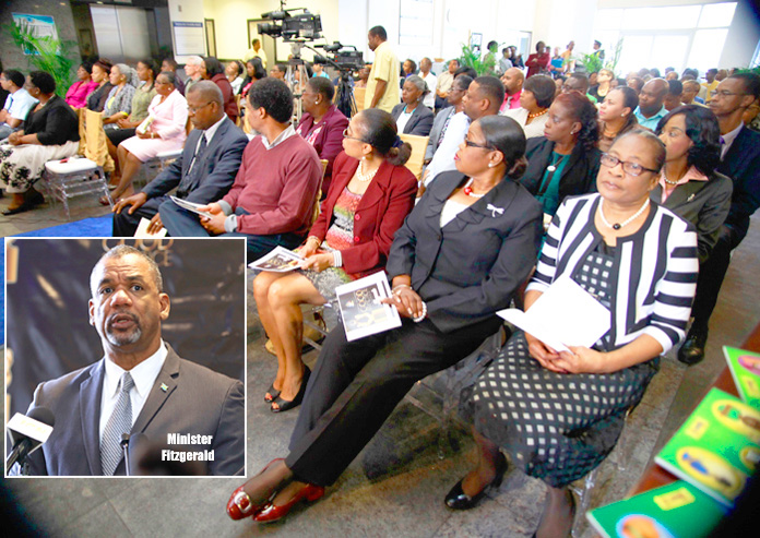A section of the audience showing senior Education officials, including Deputy Directors, in attendance at the launch of the National Education Good Practice Awards. 