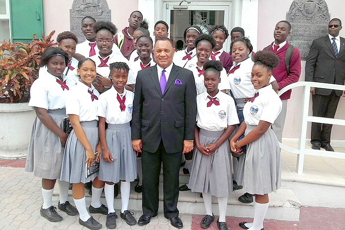 PM Christie with Students.