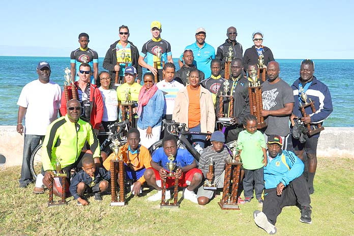 Pictured are event organizers and participants with Grand Bahama Director of Tourism Betty Bethel, standing centre-left.   (BIS Photo/Vandyke Hepburn)