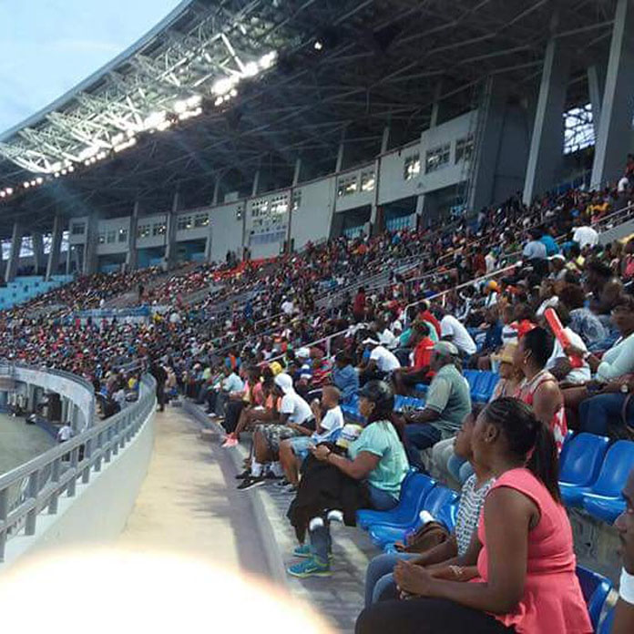Crowds at the Chris Brown Bahamas Invitation on Saturday past.