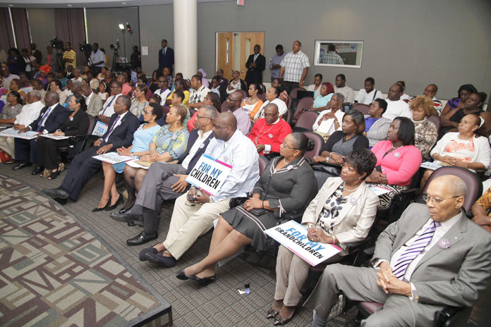 Residents at the Sunday "Yes" VOTE Launch.