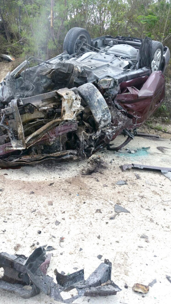 Driver dies trapped inside after car flipped several times into air in takeover speed...