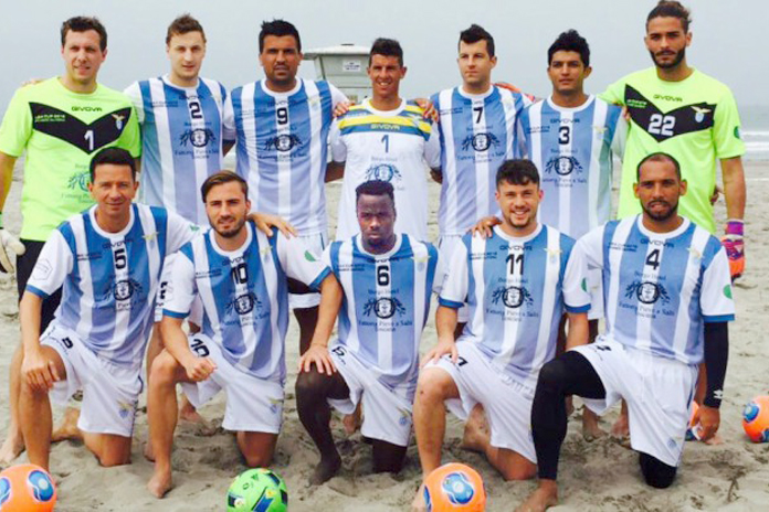 Lesley St. Fleur (No. 6, front row) signed with Lazio to play in the 10th edition of Beach Soccer USA Cup in Oceanside, Calif. The team won its friendly against the world’s No. 4-ranked Tahiti with a final score of 6:3. St. Fleur, who also lead Montego Bay United FC to victory in Jamaica’s Red Stripe Premier League earlier this month, is the top player on the Bahamas Men’s National Beach Soccer Team.