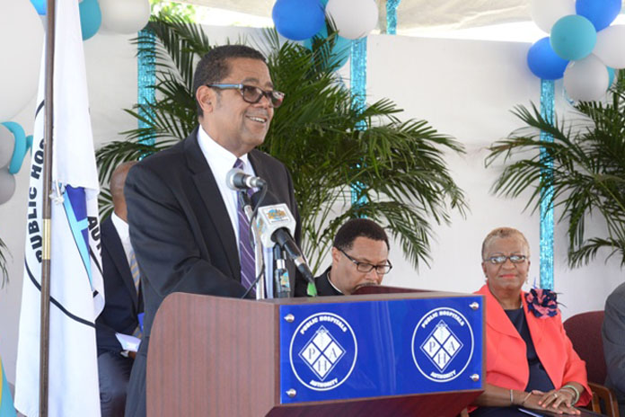 Minster of Health the Hon. Dr. Michael Perry Gomez.