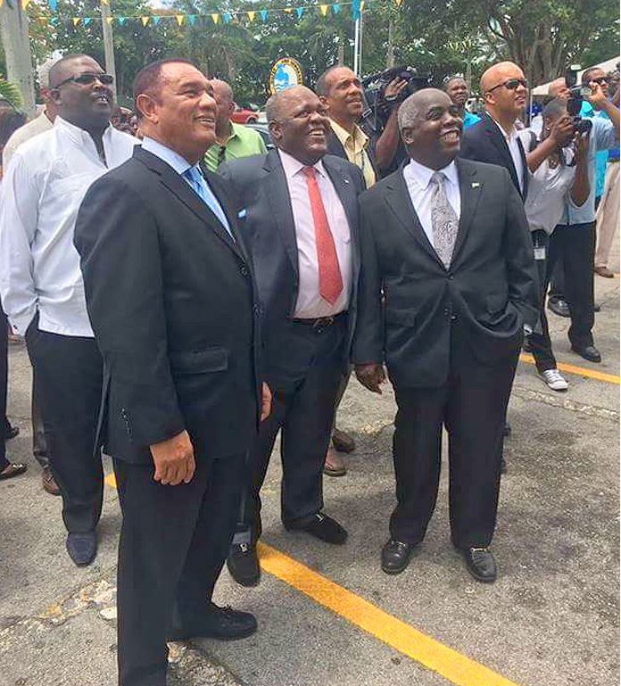 Christie Davis and CO [Ingraham] at the renaming of the Water and Sewerage Corporation...