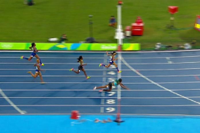 Live camera shot by Miller's victory time at 49.44.