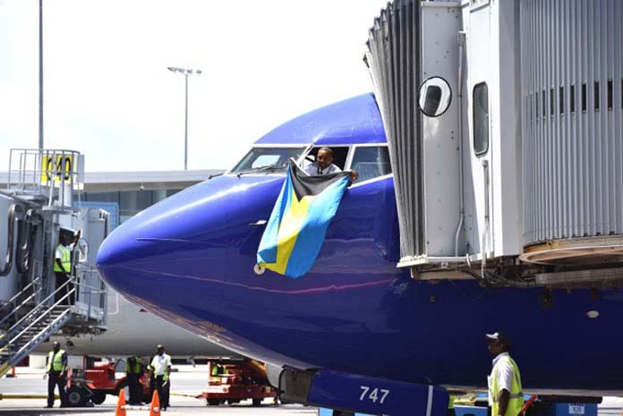 Southwest lands at LPIA with a Bahamian pilot onboard.