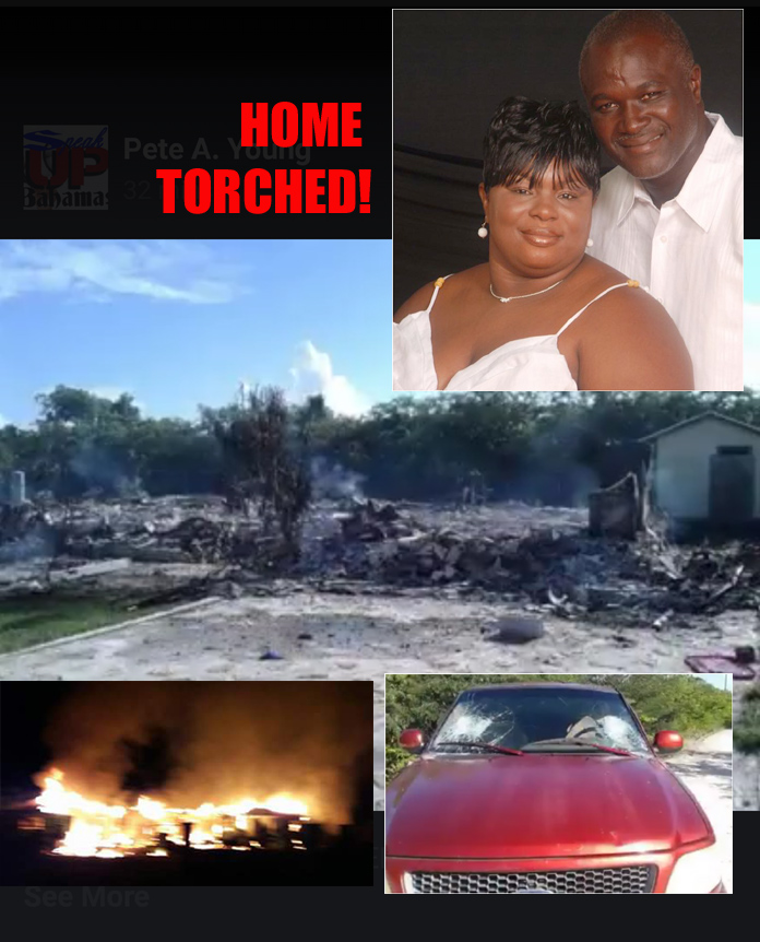 Wife lost it in on Exuma and torched home.