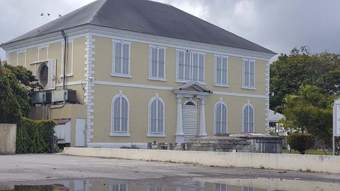 Methodist Church on Shirley Street ready for Hurricane Matthew.