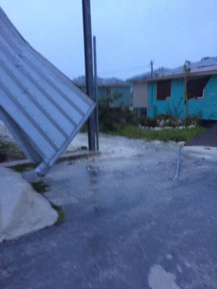 A damaged roof in Exuma, caused by Hurricane Matthew, which passed through the island Wednesday, October 5, 2016. (PHOTO/NEMA)