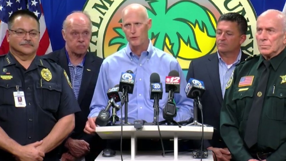 Florida Governor holding aa press conference...
