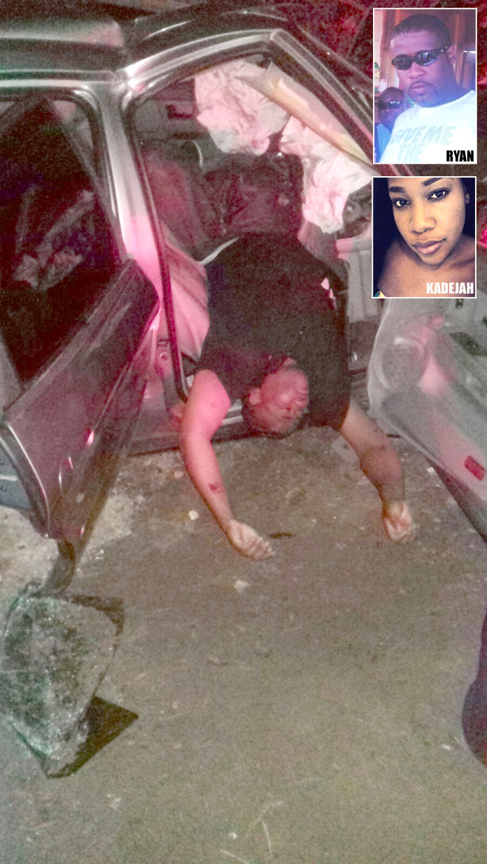 Scenes from that gruesome scene on the road into West End Grand Bahama this morning.