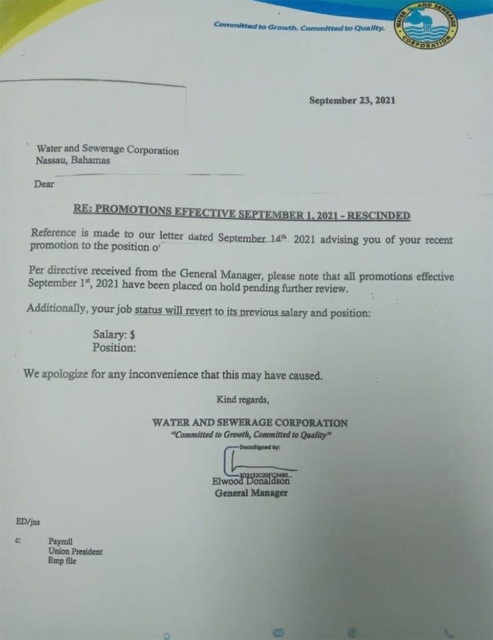 Elwood Donaldson told new leaders in the country he had absolutely