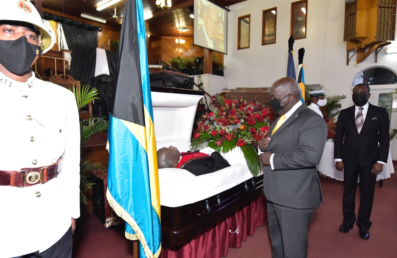 PM Davis pays respects to the Rev. Dr. Timothy Stewart’s family