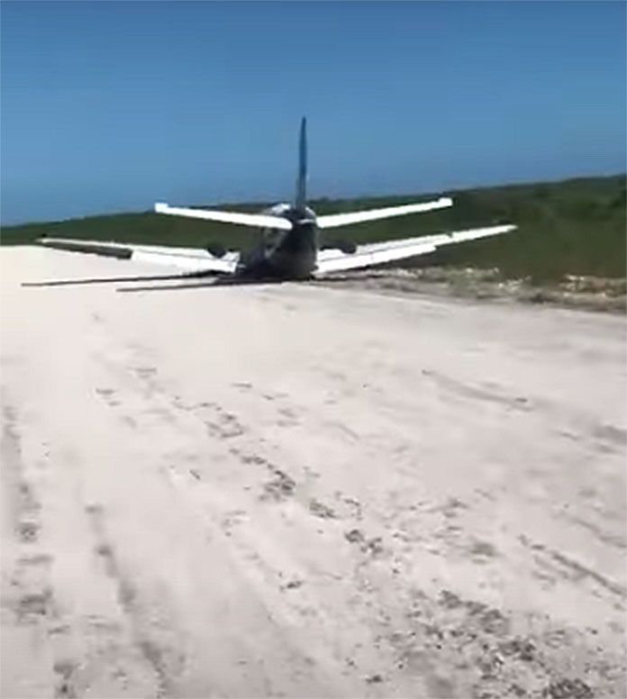 A Flamingo Air Crash Lands in Exuma