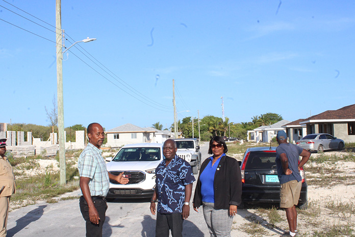 New homes are ready for San Salvador residents – PM Davis is on the ground inspecting construction…