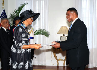 US Ambassador-Designate His Excellency Mr. Herschel Walker presents Letters of Credence to the Governor General