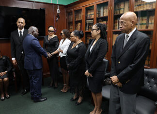 Prime Minister Davis pays respects to the late Rt. Hon. Dr. Franklin Walkine