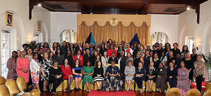 Spouses of Kappa Alpha Psi Fraternity members pay a courtesy call on the Governor General
