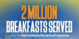 Prime Minister Davis Joins DPM Cooper to Mark Two Million Breakfasts Served in Primary School