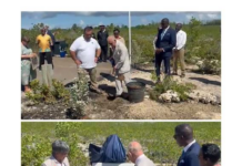 King Charles visits Bonefish Pond, plants tree
